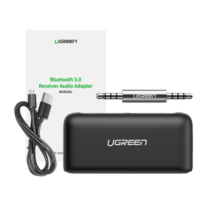 Ugreen CM276 Bluetooth-5.0-Audioempfänger AUX-Klinkenadapter Schwarz