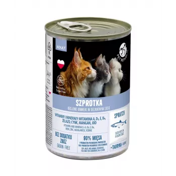 Nassfutter für Katzen PetRepublic Stücke in Soße mit Sprotte, 400 g