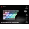 Gaming-Tastatur Savio Phenix WHITE GAT RED PUD Kabelgebunden Kabellos USB Bluetooth RGB LED