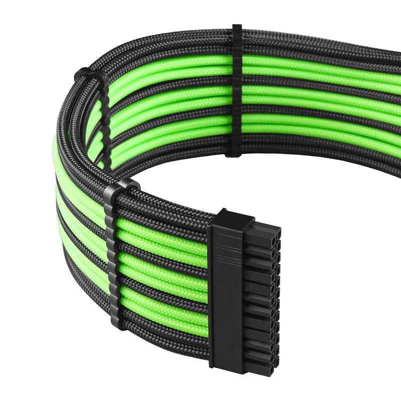 CableMod C-Series PRO ModMesh Kabelsatz für Corsair AXi/HXi/RM (Gelbes Etikett) - Schwarz/Hellgrün