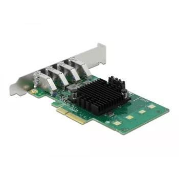DeLOCK PCI Express x4 Karte auf 4 x extern USB 3.0 Quad Channel - Low Profile Formfaktor