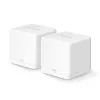 Mesh-System MERCUSYS Halo H60X (2er-Pack) Dualband-Wi‑Fi 6, 1500 Mbit/s, bis zu 350 m², 2x LAN, interne Antennen, weiß