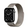 Apple Watch Series 11 GPS + Cellular 42mm Natural Titanium Gehäuse mit Natural Milanese Loop