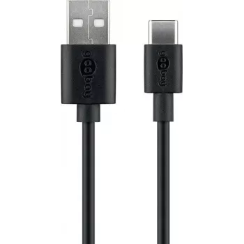 Wentronic Goobay - USB-Kabel - USB (M) auf USB-C (M) - USB 2.0 - 3 A - 2,0 m - Schwarz (59122)