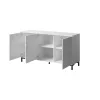 MARMO 3D Kommode 150x45x80.5 cm weiß matt/marble weiß
