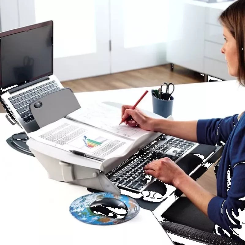 Fellowes Easy Glide Schreib-/Dokumentenneigung - Vorlagenhalter - Grau, Schwarz (8210001)