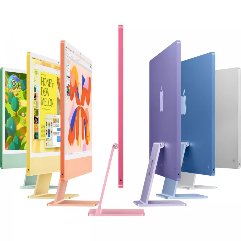 APPLE iMac Z1EH 59,62cm 23,5Zoll Standardglas M4 10C CPU/10C GPU/16C N.E. 16GB 1TB SSD Gbit Eth MM MaKey TID DE Silber (Z1EH-MWUU3D/A-07BRXG)