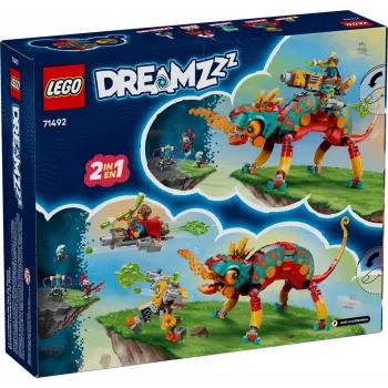 Konstruktionsspielzeug LEGO 71492 Dreamzz Mateos Feuerchamäleon-Spielset, Bausteinmodell für fantasievolles Bauen