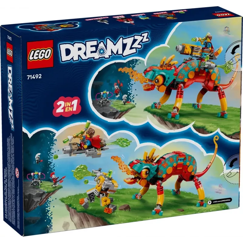 Konstruktionsspielzeug LEGO 71492 Dreamzz Mateos Feuerchamäleon-Spielset, Bausteinmodell für fantasievolles Bauen