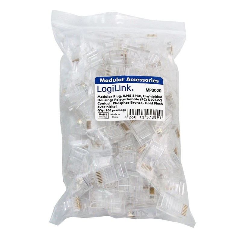 RJ45-Stecker LogiLink MP0020 Transparent