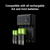 Ladegerät Grün Cell GC VitalCharger mit 4× AA 2000mAh NiMH-Akkus