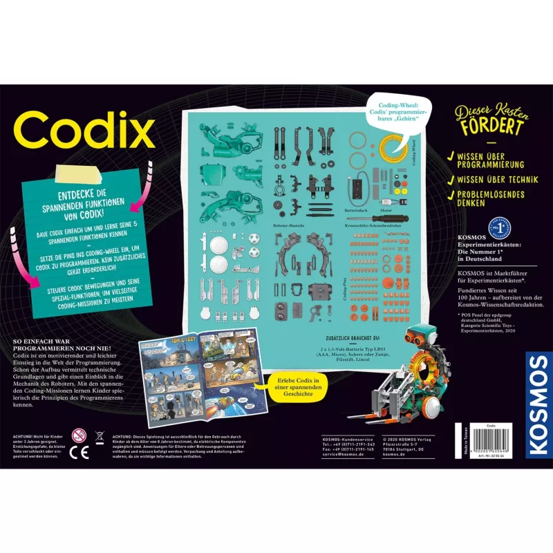 Kosmos Codix, Bausatz, 8 Jahre Kosmos Codix. Produkttyp: Bausatz, Empfohlenes Alter (mind.): 8 Jahre