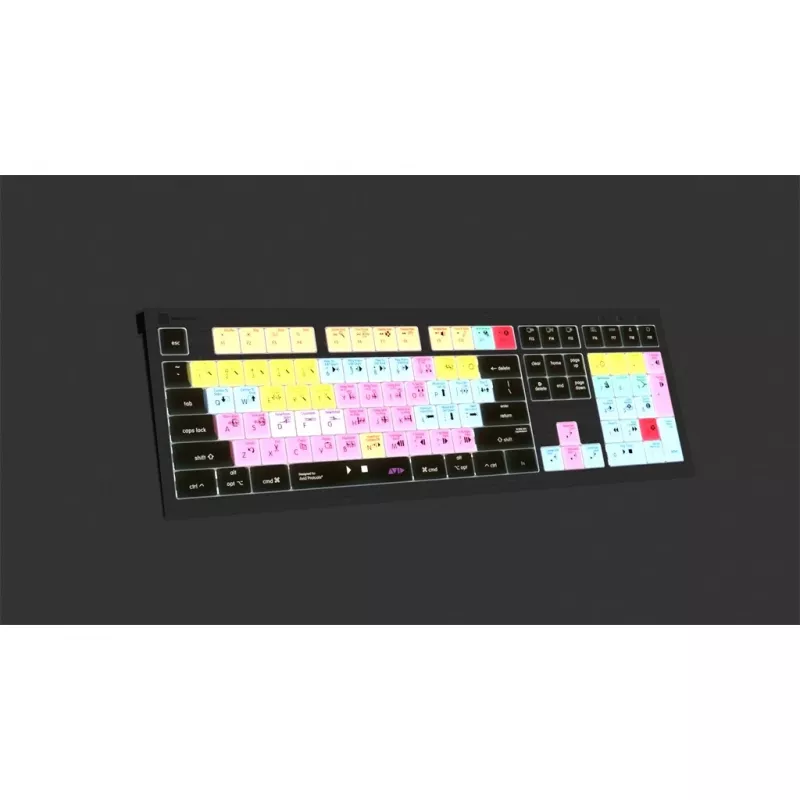 Logickeyboard ASTRA 2 Tastatur USB AZERTY English Schwarz Full-Size 104 Tasten