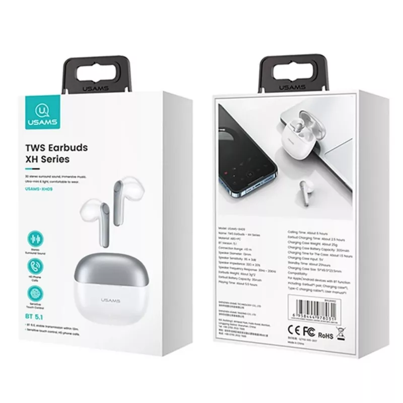 Kopfhörer USAMS TWSXH Series Dual Mic Wireless Blau/Blau BHUXH03