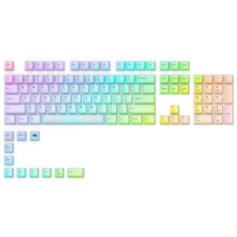 Mechanisches Keycap-Set Triton Glorious Polychroma RGB — 115 Tasten, geformtes Profil