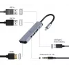 Gembird A-CM-COMBO5-02 Laptop-Dock/Port-Replikator Kabelgebunden USB 3.2 Gen 1 (3.1 Gen 1) Type-C Silber