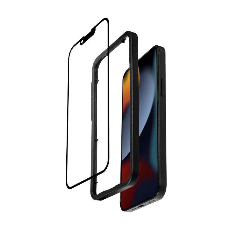 Gehärtetes Glas Displayschutz Crong für iPhone 16e / 14 / 13 / 13 Pro — 3D-Vollabdeckung