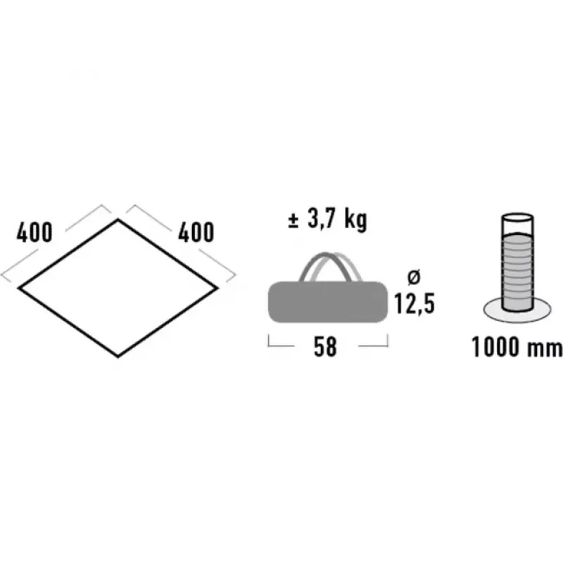 Plane High Peak 10034, grau Polyester, Außenabdeckung und Unterlage