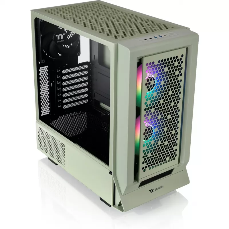 Ceres 350 MX, Tower-Gehäuse Hellgrün, gehärtetes Glas x 2