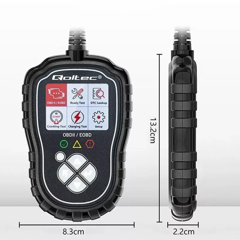 OBDII-Diagnosetester QOLTEC ProLine 50685 — Fahrzeug-OBD-II-Scanner für 8V/25V-Systeme
