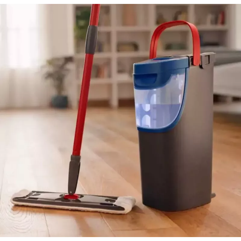 Wischmopp VILEDA Mikrofaser 1200 ml Nass, 360° drehbarer Kopf, 140,5 cm Stiel, abnehmbarer maschinenwaschbarer Kopf