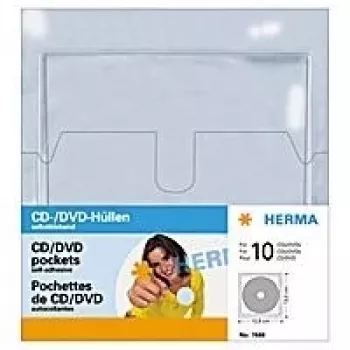 Sleeve case HERMA CD/DVD pockets 129x130 mm 10 pockets