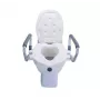 Toilettensitzerhöhung ANTAR AT51205 Erweiterung mit klappbaren Haltegriffen, 10 cm Sitzhöhe, Tragfähigkeit bis 180 kg, Breite zwischen den Haltegriffen 470 mm