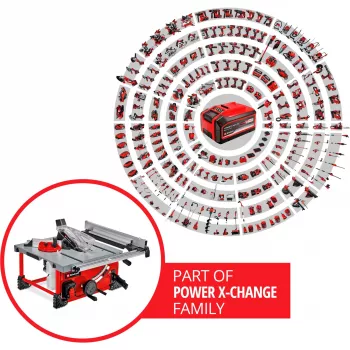 Power X-Change Akku-Tischkreissäge TE-TS 36/210 Li-Solo, 36 Volt (2x18 V) (Rot, ohne Akku und Ladegerät)