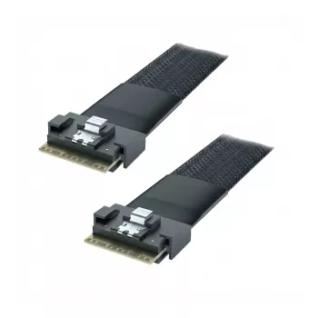 Supermicro Kabel CBL-MCIO-1340M5-1 semi-flach MCIO x8 (STR) auf MCIO x8 (STR) 40 cm