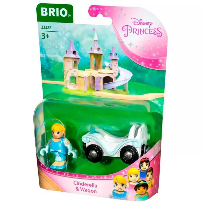 Zubehörteil/Modellbausatz Ravensburger BRIO Disney Princess Cinderella & Wagen, blau/weiß, ab 3 Jahren
