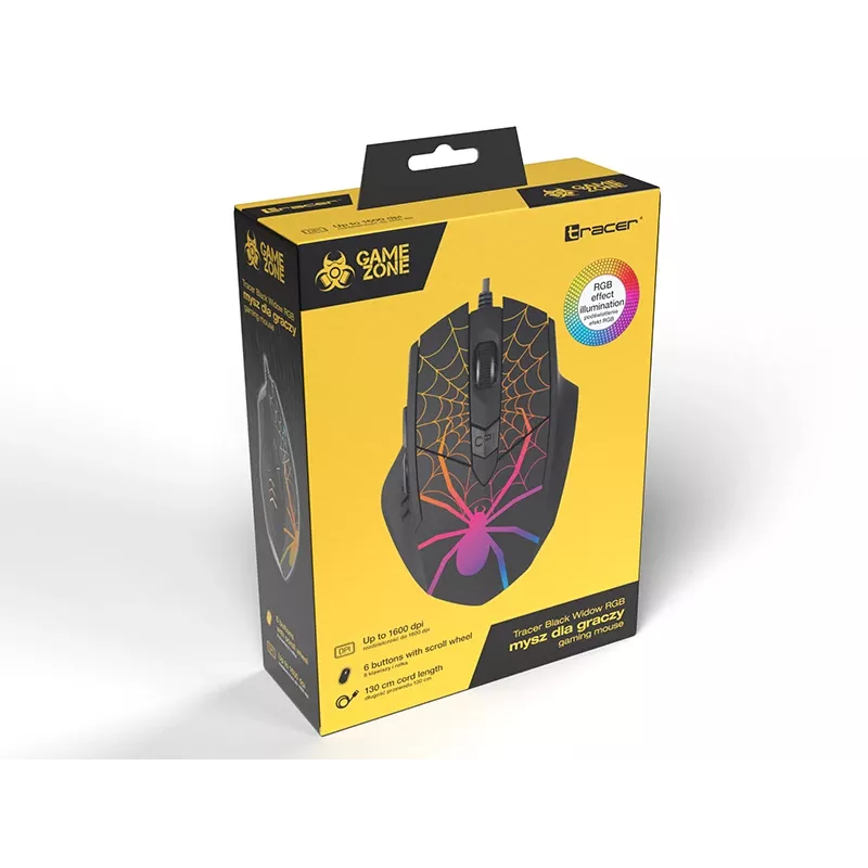 Maus GAMEZONE Schwarz Widow USB