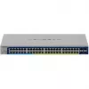 Managed Gigabit PoE Switch NETGEAR GS752TXUP — 48× Gigabit RJ-45, 10G-Unterstützung, 1U Rack, 176 Gbit/s Switching-Kapazität