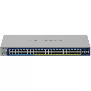 Managed Gigabit PoE Switch NETGEAR GS752TXUP — 48× Gigabit RJ-45, 10G-Unterstützung, 1U Rack, 176 Gbit/s Switching-Kapazität