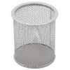 Federmäppchen Forpus, rund, silber, leer, gelochtes Metall 1005-009