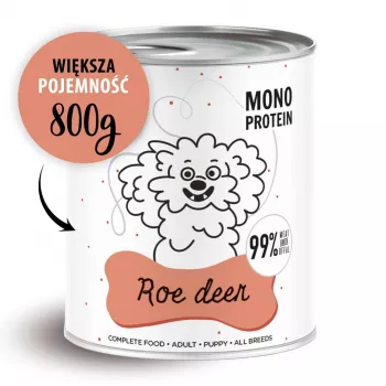PAKA ZWIERZAKA Pepe Reh - Nassfutter für Hunde - 800g