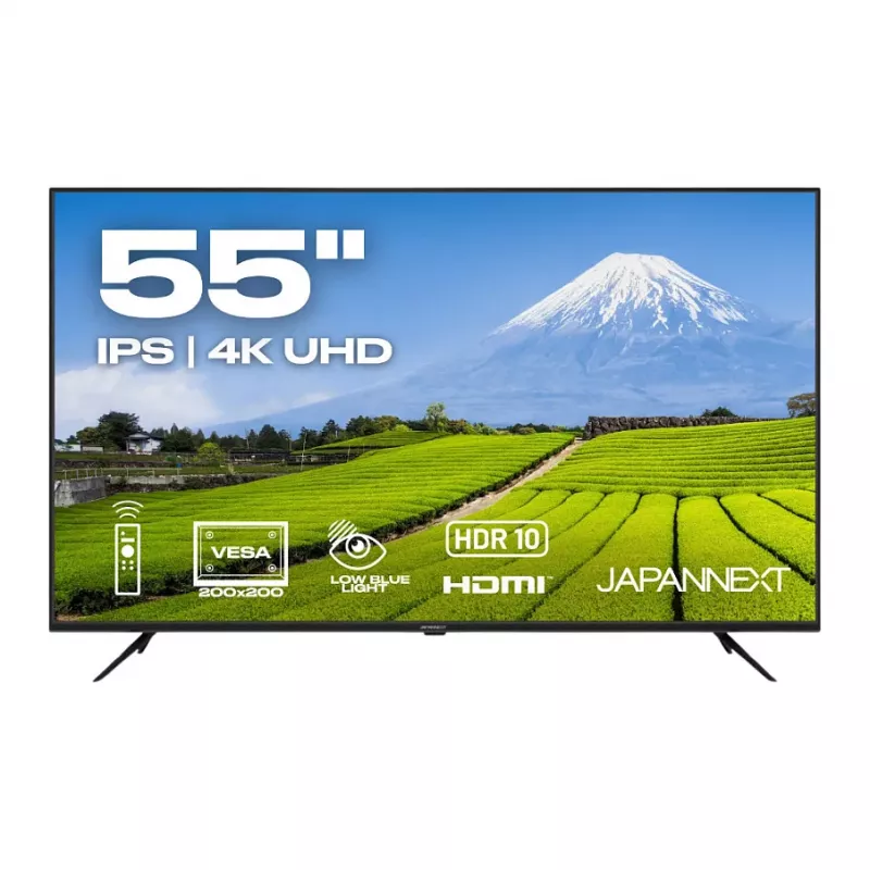 139,0 cm/55 inch (3840x2160) JAPANNEXT JN-IPS550UHD60F 16:9 IPS 60 Hz HDMI USB WLAN Lautsprecher Schwarz