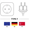 Wentronic Goobay Kaltgeräte Anschlusskabel, 1,5 m, Schwarz - Typ F (Typ F, CEE 7/7) > Gerätebuchse C13 (Kaltgeräteanschluss) (68605)