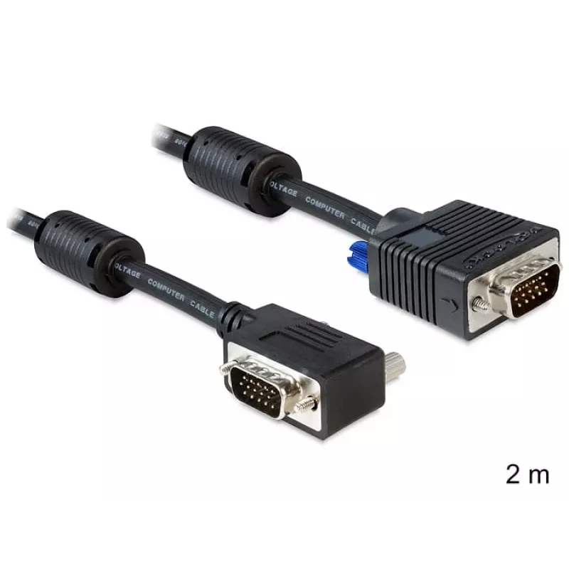 SVGA-Kabel DeLOCK 83173 2m VGA D-Sub Schwarz