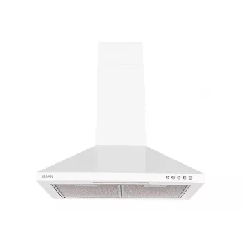 Dunstabzugshaube MAAN VELA 2 50, 496 mm Breite, Aluminium-Fettfilter, 315 m³/h, 3 Geschwindigkeiten, 50–58 dB, weiß
