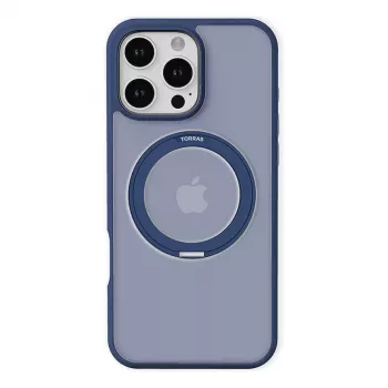 Schutzhülle Torras Ostand Pro für iPhone 16 Pro, Blau, schlankes Design