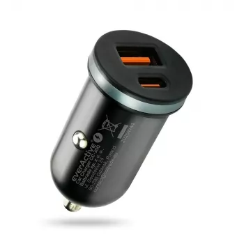 Kfz-Ladegerät everActive CC-30Q QC3.0 35W – 1x USB-A, 1x USB-C, Schnellladung