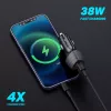 Kfz-Ladegerät Tellur FCC10 38W 6A PD20W QC3.0 – USB-C und USB-A Fahrzeug-Netzteil