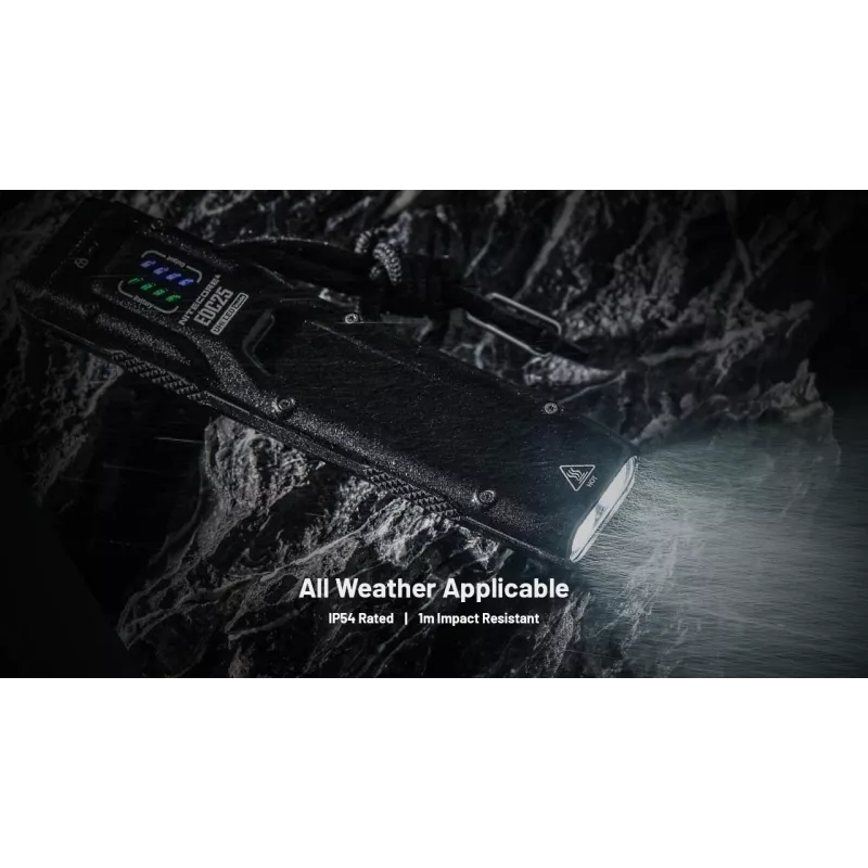 Taktische Taschenlampe Nitecore EDC25 — Dual-LED, 15 lm, Aluminiumgehäuse, USB-aufladbar, IP54, stoßfest, schwarz