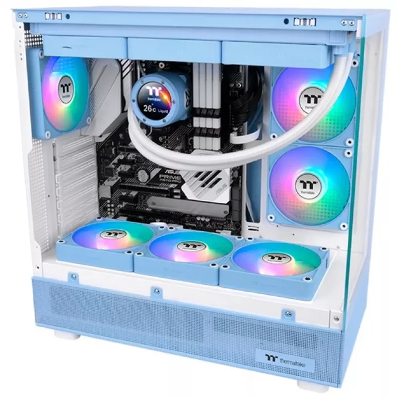 Thermaltake CT140 EX Reverse ARGB 140mm Gehäuselüfter 3er-Pack Hortensienblau