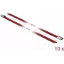 Kabelbinder DeLOCK 18783 Edelstahl Rot 400 mm 10 Stück