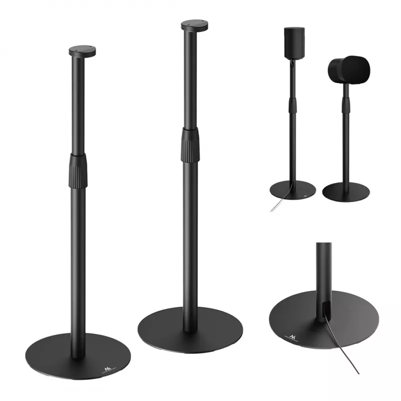 Bodenständer MACLEAN MC-496 für Sonos Era 100 und 300, höhenverstellbar 682–1068 mm