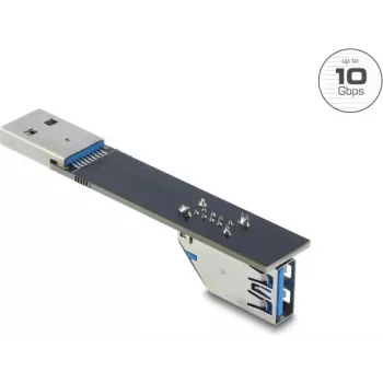 USB Typ-A Gender-Changer-Adapter DELOCK 67422, Typ-A auf Typ-A, schwarz