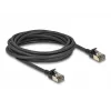 Netzwerkkabel DeLOCK RJ45 Cat.8.1 F/FTP schlank Pro 5m Schwarz