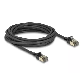 Netzwerkkabel DeLOCK RJ45 Cat.8.1 F/FTP schlank Pro 5m Schwarz