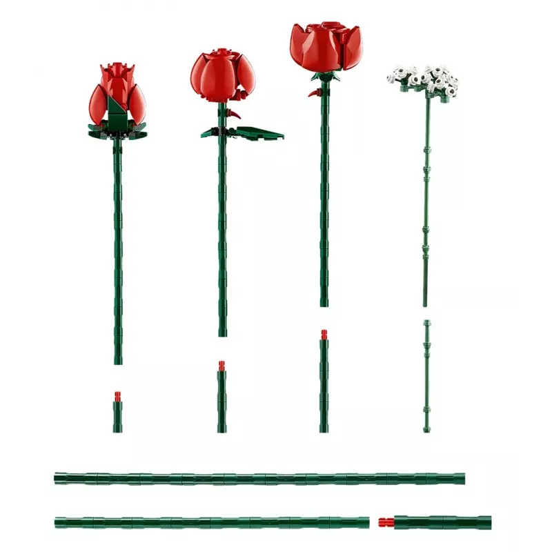 LEGO Icons Blumenstrauß aus Rosen Künstliche Blumen Set für Erwachsene Botanische Sammlung Wohnaccessoires Valentinstag Geschenk für Frauen
